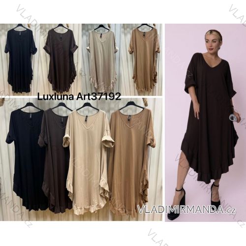 Šaty oversize 3/4 rukáv dámske nadrozmer (3XL/4XL/5XL ONE SIZE) TALIANSKA MÓDA IM4235689
