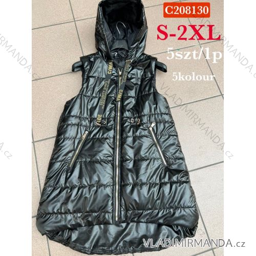 Vesta s kapucňou dámska (S-2XL) POLSKÁ MÓDA PMW23C208130