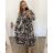 Šaty košeľové s páskem dlhý rukáv dámske nadrozměr(XL/2XL/3XLONE SIZE) TALIANSKA MÓDA IMWEC23MAJA