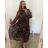 Šaty dlhé šifónové dlhý rukáv dámske nadrozmer (3XL/4XL ONE SIZE) TALIANSKA MÓDA IMWEC23ITALY