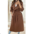 Kabát dlhý rukáv dámsky (S/M ONE SIZE) TALIANSKA MÓDA IMPDY231SSH85596/SYI9776