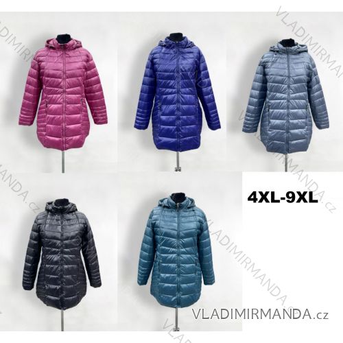 Kabát prešívaný jesenný s kapucňou nadrozmer (4XL-9XL) POLSKÁ MÓDA ELR23033