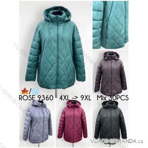 Bunda prešívaná jesenná s kapucňou nadrozmer (4XL-9XL) ELLEN ROSE ELR239360