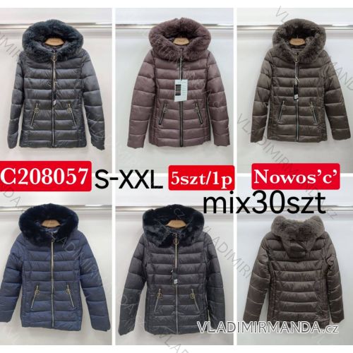 Bunda zimná s kapucňou dámska (S-2XL) POLSKÁ MÓDA PMW23C208057