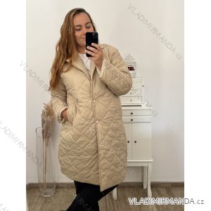 Bunda kabát prošívaný dlhý rukáv dámska nadrozmer (2XL/3XL ONE SIZE) TALIANSKA MÓDA IMWCT233519