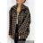 Kabátik flaušový oversize dlhý rukáv dámsky (S/M/L ONE SIZE) TALIANSKA MÓDA IMWBL23019
