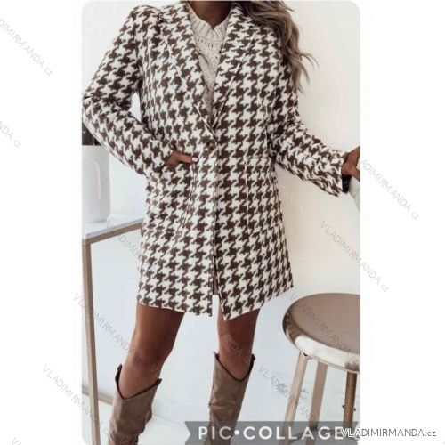 Kabát flaušový oversize dlhý rukáv dámsky (S/M/L ONE SIZE) TALIANSKA MÓDA IMWBL23029