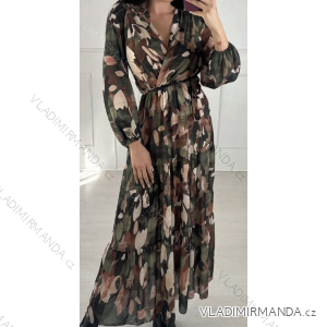 Šaty dlhý rukáv dámske (S/M ONE SIZE) TALIANSKA MÓDA IMPBB23F12333