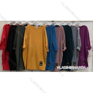 Šaty klasik teplé dlhý rukáv dámske nadrozmer (XL/2XL ONE SIZE) TALIANSKA MóDA IMC23424