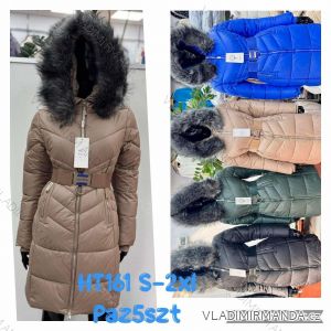 Kabát zimný s kapucňou dámsky (S-2XL) POLSKÁ MÓDA PMWBG23HT161A