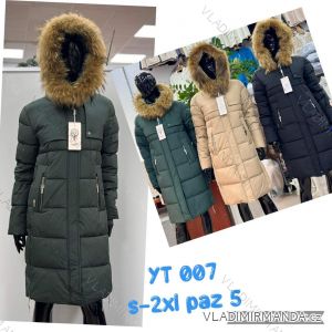 Kabát zimný s kapucňou dámsky (S-2XL) POLSKÁ MÓDA PMWBG23YT007