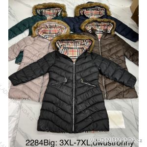 Kabát zimný obojstranný dámsky nadrozmer (3XL-7XL) POLSKÁ MÓDA PMWD232284B