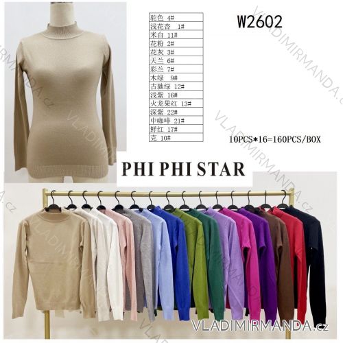 Sveter úpletový dlhý rukáv dámsky (S/M ONE SIZE) TALIANSKA MÓDA IMWKK23W2602