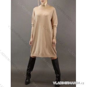 Šaty upletové dlhý rukáv dámske nadrozmer (XL/2XL ONE SIZE) TALIANSKA MÓDA IMWKK23W8220