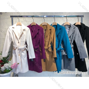 Kabát flaušový dlhý rukáv dámsky (S/M ONE SIZE) TALIANSKA MÓDA IMPGM2311671