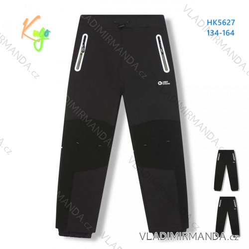 Nohavice softshell zateplené fleecom dorast dievčenské a chlapčenské (134-164) KUGO HK5627