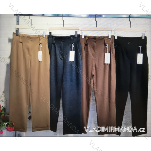 Nohavice elegantné dlhé dámske (S/M ONE SIZE) TALIANSKA MÓDA IMPGM2317608