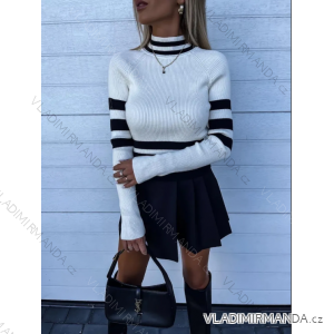 Sveter úpletový dlhý rukáv dámsky (S/M ONE SIZE) TALIANSKA MÓDA IMPGM230351