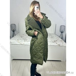 Kabát zimný s baránkom dlhý rukáv dámsky (S/M/L ONE SIZE) TALIANSKA MÓDA IMD23010