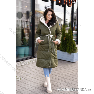 Kabát zimný obojstranný dlhý rukáv dámsky (SL) TALIANSKA MÓDA IMPTI23TR8528