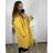Kabát s kapucí teplý dámsky nadrozměr (4XL/5XL ONE SIZE) Talianska móda IM823BELLA/DU 4XL / 5XL žltá