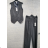 Súprava elegantné nohavice dlhé a vesta dámska (S/M ONE SIZE) TALIANSKA MÓDA IMPGM238819/16602
