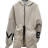 Mikina oversize na zips s kapucňou dlhý rukáv dámsky (S/M ONE SIZE) TALIANSKA MÓDA IMPLI2324515