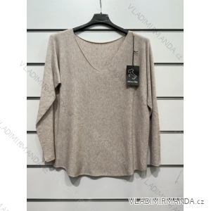 Sveter tenký oversize dlhý rukáv dámska (S/M ONE SIZE) TALIANSKA MÓDA IMPSH23088V