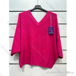 Sveter tenký oversize dlhý rukáv dámska (S/M ONE SIZE) TALIANSKA MÓDA IMPSH23952V
