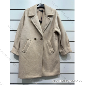 Kabát flaušový dlhý rukáv dámsky (S/M ONE SIZE) TALIANSKA MÓDA IMPSH239848