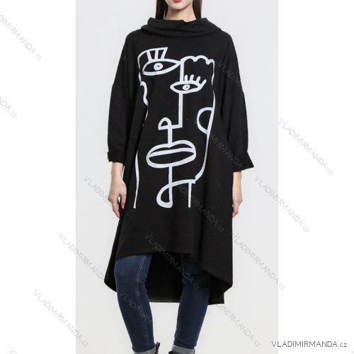 Šaty oversize dlhý rukáv dámske (S/M ONE SIZE) TALIANSKA MÓDA IMPLI2304013