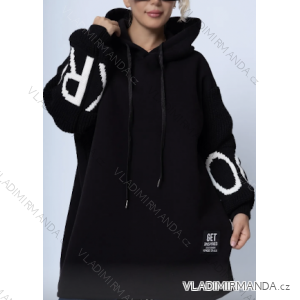 Mikina oversize dlhý rukáv dámska (S/M ONE SIZE) TALIANSKA MÓDA IMPLI2337458