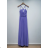 Šaty dlhé spoločenské na ramienka dámske (S/M ONE SIZE) TALIANSKA MÓDA IMPSH24F8001 fialová purpurová S / M