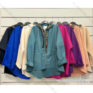 Mikina slabá s kapucňou dlhý rukáv dámska (S/M ONE SIZE) TALIANSKA MÓDA IMPSH2321274