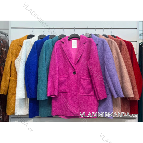 Kabát baránkový dlhý rukáv dámsky (S/M ONE SIZE) TALIANSKA MÓDA IMPSH2321301