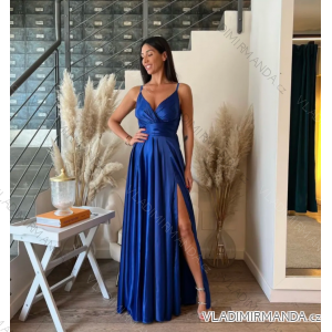 Šaty dlhé spoločenské na ramienka dámske (S/M ONE SIZE) TALIANSKA MÓDA IMPSH2480608