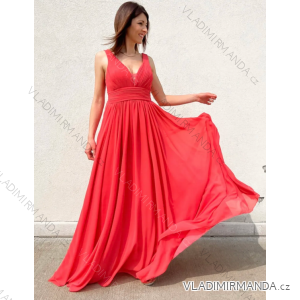 Šaty dlouhé společenské bez rukávu dámské (S/M ONE SIZE) ITALSKÁ MÓDA IMPSH2480566