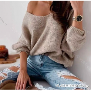 Sveter pletený dlhý rukáv dámsky (S/M ONE SIZE) TALIANSKA MÓDA IMPSH231630