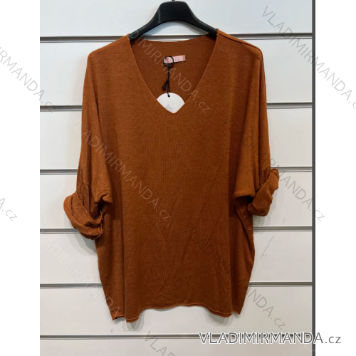 Tunika oversize dlhý rukáv dámska (S/M ONE SIZE) TALIANSKA MÓDA IMPSH232066