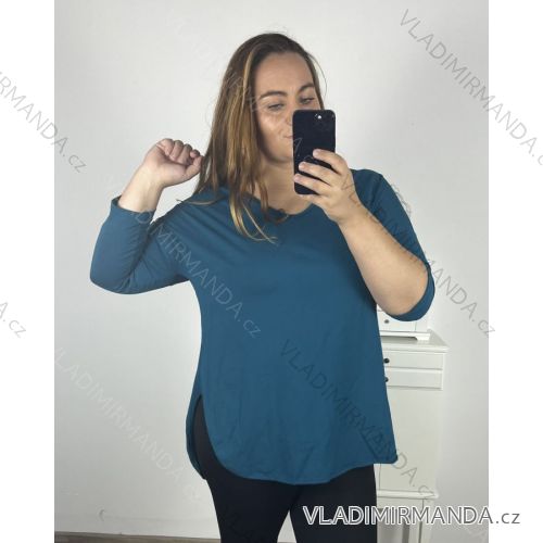 Tunika dlhý rukáv dámska nadrozměr (2XL/3XL ONE SIZE) TALIANSKÁ MÓDA IM723DIANA