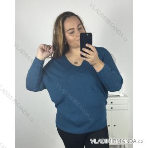 Sveter oversize dlhý rukáv dámsky nadrozměr (3XL/4XL/5XL ONE SIZE) TALIANSKÁ MÓDA IM723KAILA/DU