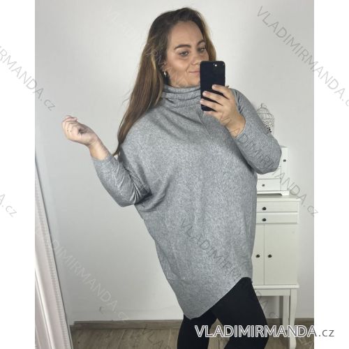 Sveter prodloužený s rolákem dlouhý rukáv dámsky (4XL/5XL ONE SIZE) TALIANSKÁ MÓDA IMS23RIMINI