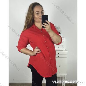 Košeľa dlhý rukáv dámska nadrozmer (XL/2XL ONE SIZE) TALIANSKA MóDA IM423452/DR