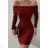 Šaty elegantný carmen dlhý rukáv dámske (S/M ONE SIZE) TALIANSKA MÓDA IMPBB23B24259