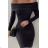 Šaty elegantný carmen dlhý rukáv dámske (S/M ONE SIZE) TALIANSKA MÓDA IMPBB23B24259