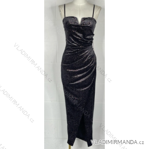 Šaty dlhé elegantné na ramienka dámske (S/M ONE SIZE) TALIANSKA MÓDA IMPBB23A38267
