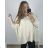 Sveter oversize dlhý rukáv dámsky (S/3XL) TALIANSKA MÓDA IMWAK23CL70102/DR 2XL/3XL čierna