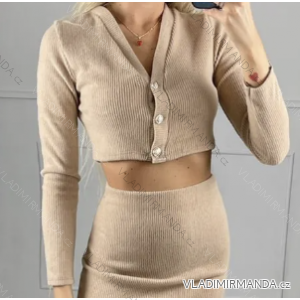 Sveter krátky dlhý rukáv dámsky (S/M ONE SIZE) TALIANSKA MÓDA IMPBB23I649602