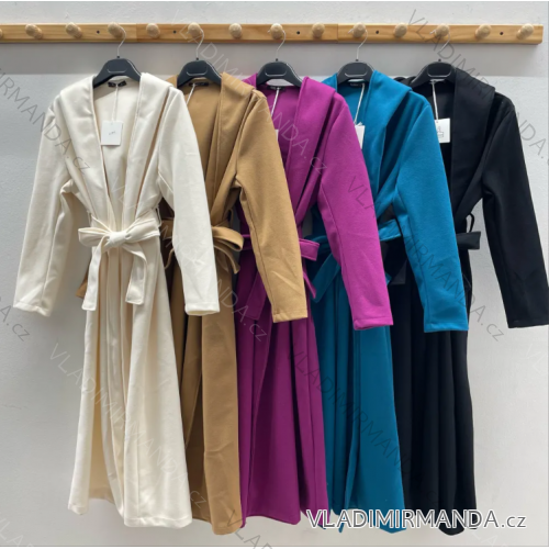Kabát flaušový dlhý rukáv dámsky (S/M ONE SIZE) TALIANSKA MÓDA IMPDY23MDUE22875