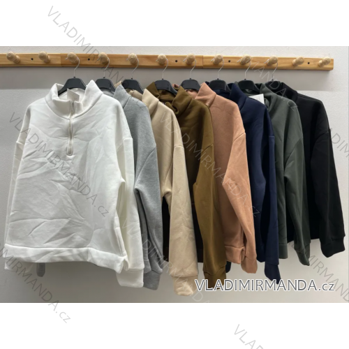 Mikina dlhý rukáv dámska (S/M ONE SIZE) TALIANSKA MÓDA IMPDY232XFH1497